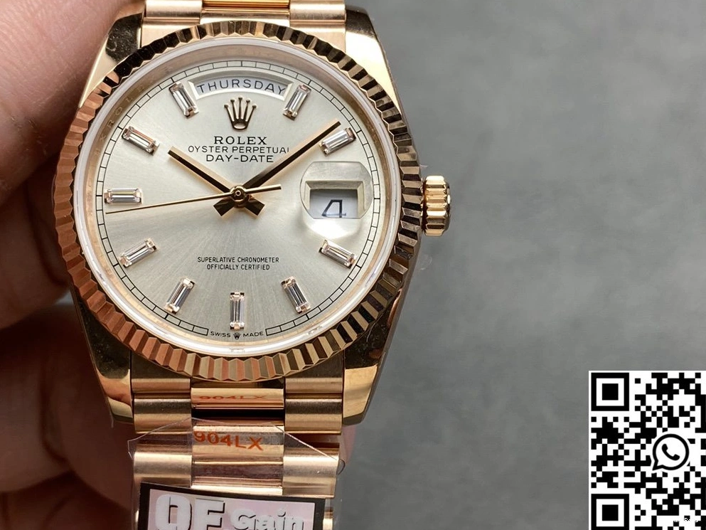 QF Rose Day Gold M228235-0004 v5 Date Dial Rolex Steel Factory Tungsten Silver 1225